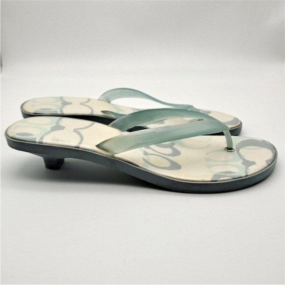 Coach Carin Trans Rubber Blue 8.5 Sandal - Picture 1 of 9